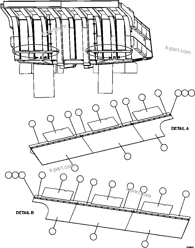 Komatsu parts book diagram for AFE63-B 960E-1K S/N A50009 - A50010    ANGLO SISHEN: BODY MUD FLAPS    1/3
