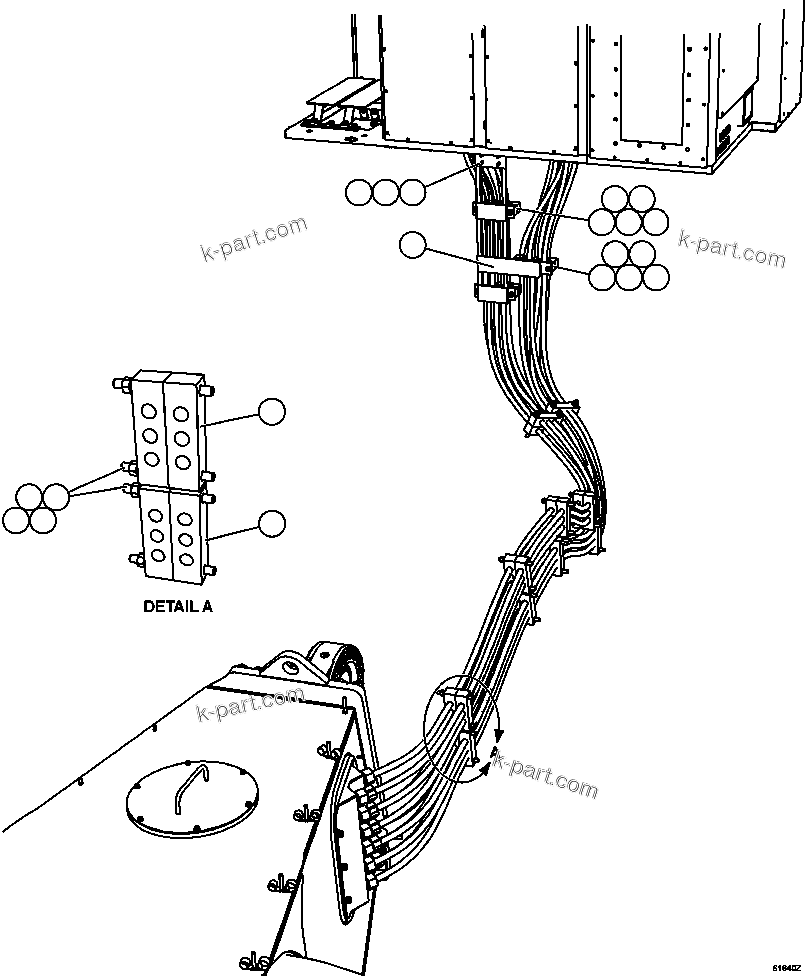 Komatsu parts book diagram for AFE63-B 960E-1K S/N A50009 - A50010    ANGLO SISHEN: WHEEL MOTOR WIRING     1/3