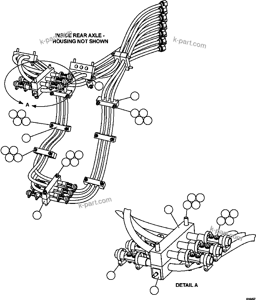 Komatsu parts book diagram for AFE63-B 960E-1K S/N A50009 - A50010    ANGLO SISHEN: WHEEL MOTOR WIRING     3/3