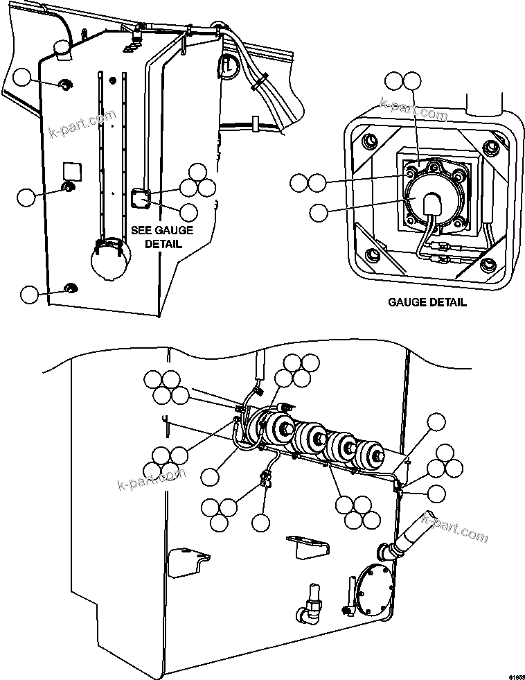 Komatsu parts book diagram for AFE63-B 960E-1K S/N A50009 - A50010    ANGLO SISHEN: FUEL TANK GAUGES & WIRING