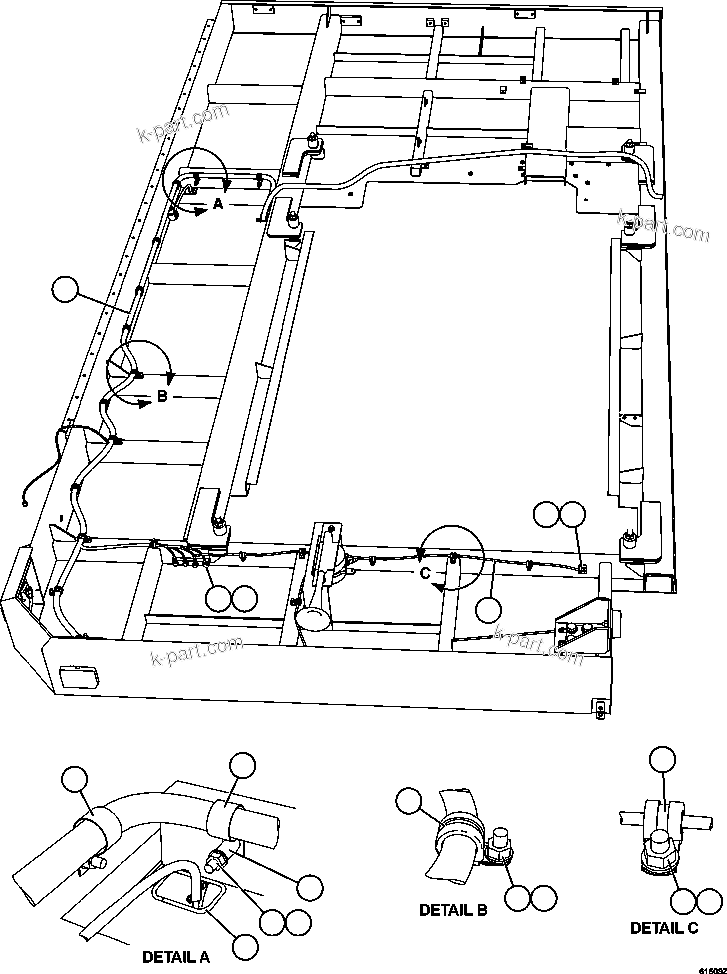 Komatsu parts book diagram for AFE63-B 960E-1K S/N A50009 - A50010    ANGLO SISHEN: LH DECK WIRING