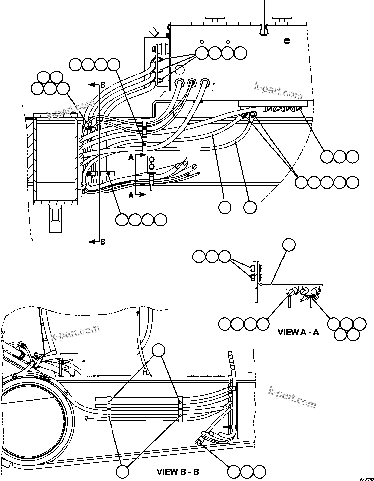 Komatsu parts book diagram for AFE63-B 960E-1K S/N A50009 - A50010    ANGLO SISHEN: BATTERY BOX EXTERNAL WIRING