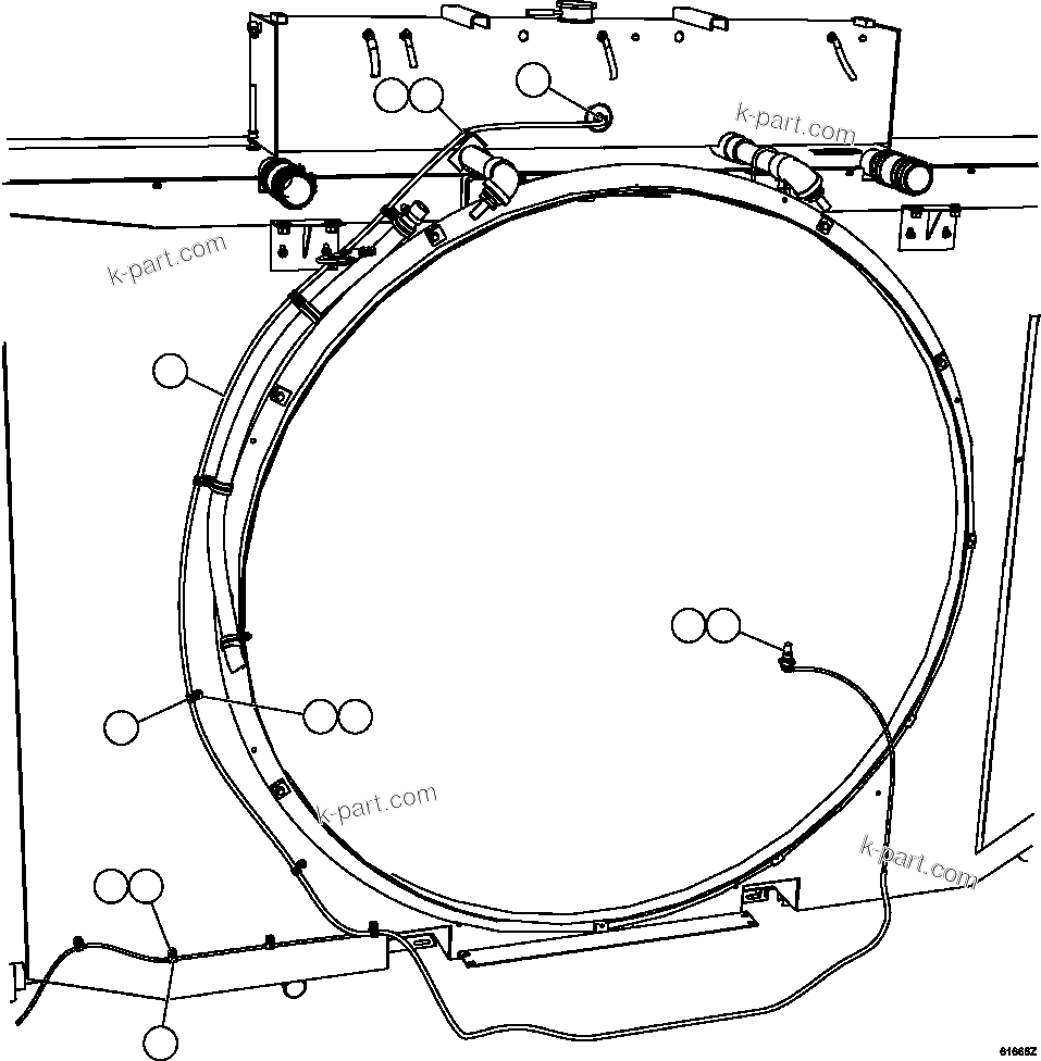 Komatsu parts book diagram for AFE63-B 960E-1K S/N A50009 - A50010    ANGLO SISHEN: COOLING SYSTEM WIRING