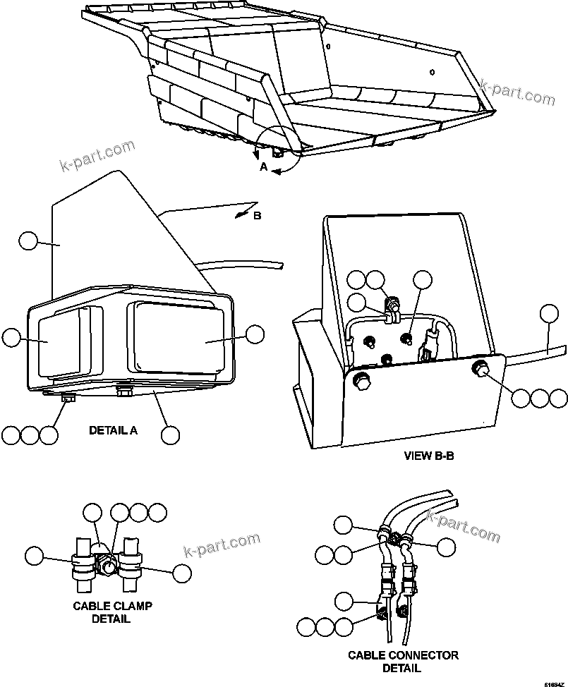 Komatsu parts book diagram for AFE63-B 960E-1K S/N A50009 - A50010    ANGLO SISHEN: BODY CLEARANCE LIGHTS