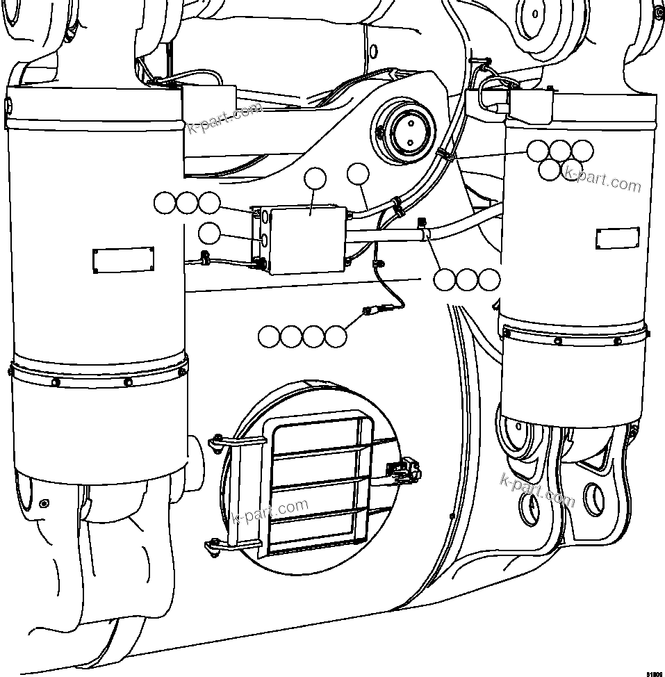 Komatsu parts book diagram for AFE63-B 960E-1K S/N A50009 - A50010    ANGLO SISHEN: REAR AXLE WIRING
