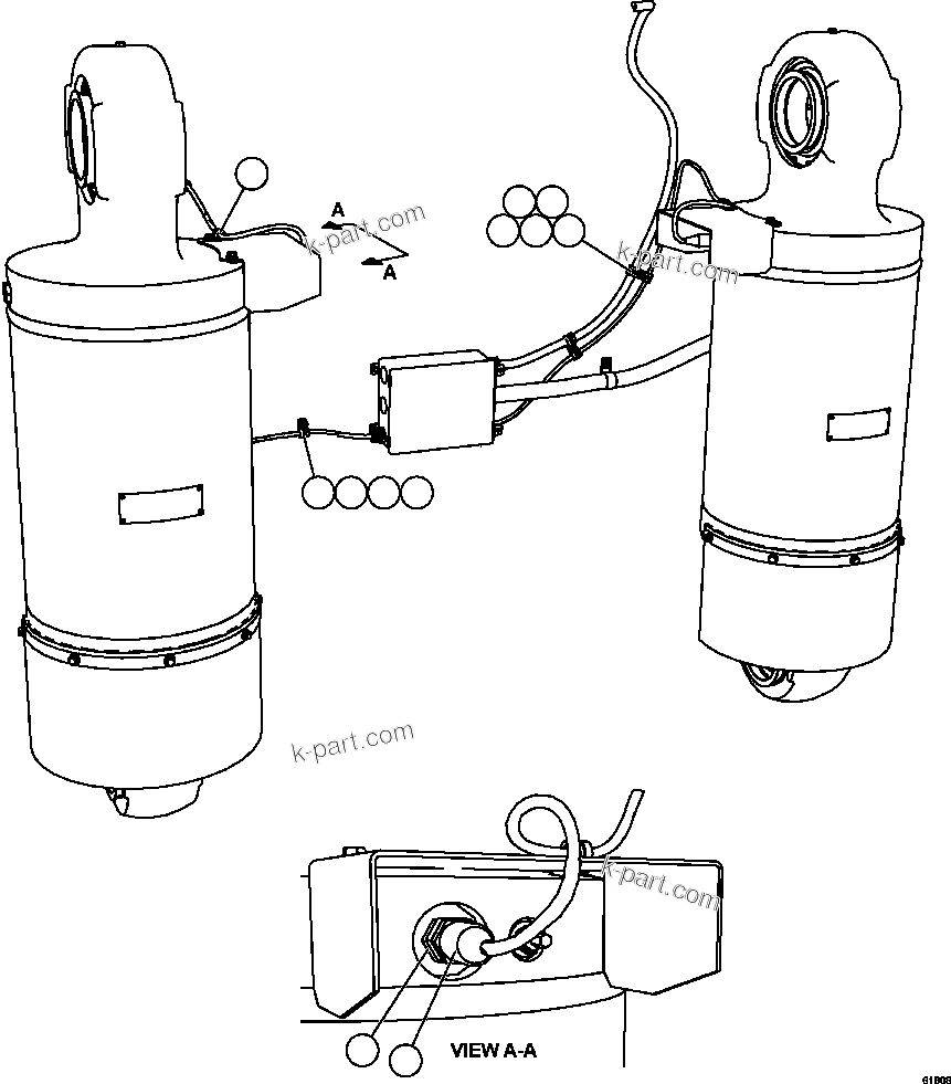 Komatsu parts book diagram for AFE63-B 960E-1K S/N A50009 - A50010    ANGLO SISHEN: PAYLOAD METER III - REAR SUSPENSIONS