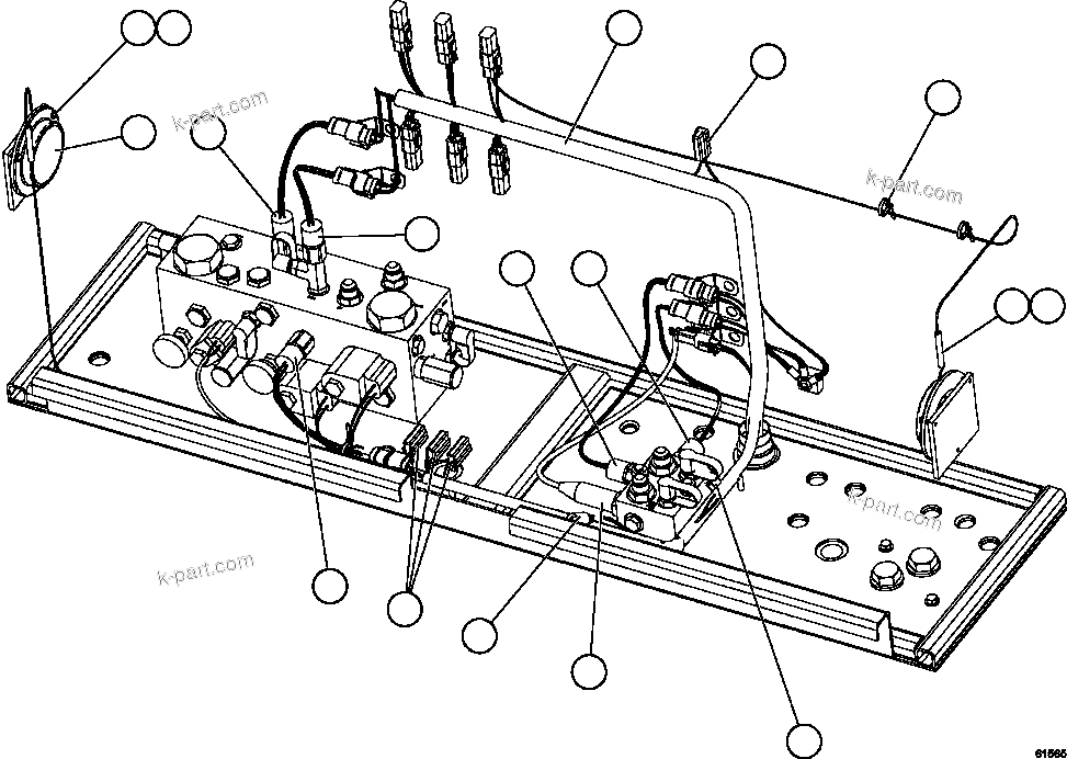 Komatsu parts book diagram for AFE63-B 960E-1K S/N A50009 - A50010    ANGLO SISHEN: HYDRAULIC BRAKE CABINET INTERNAL WIRING