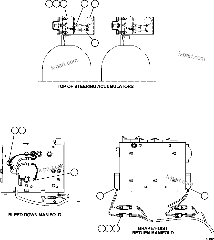Komatsu parts book diagram for AFE63-B 960E-1K S/N A50009 - A50010    ANGLO SISHEN: STEERING ACCUMULATOR PRESSURE SWITCH