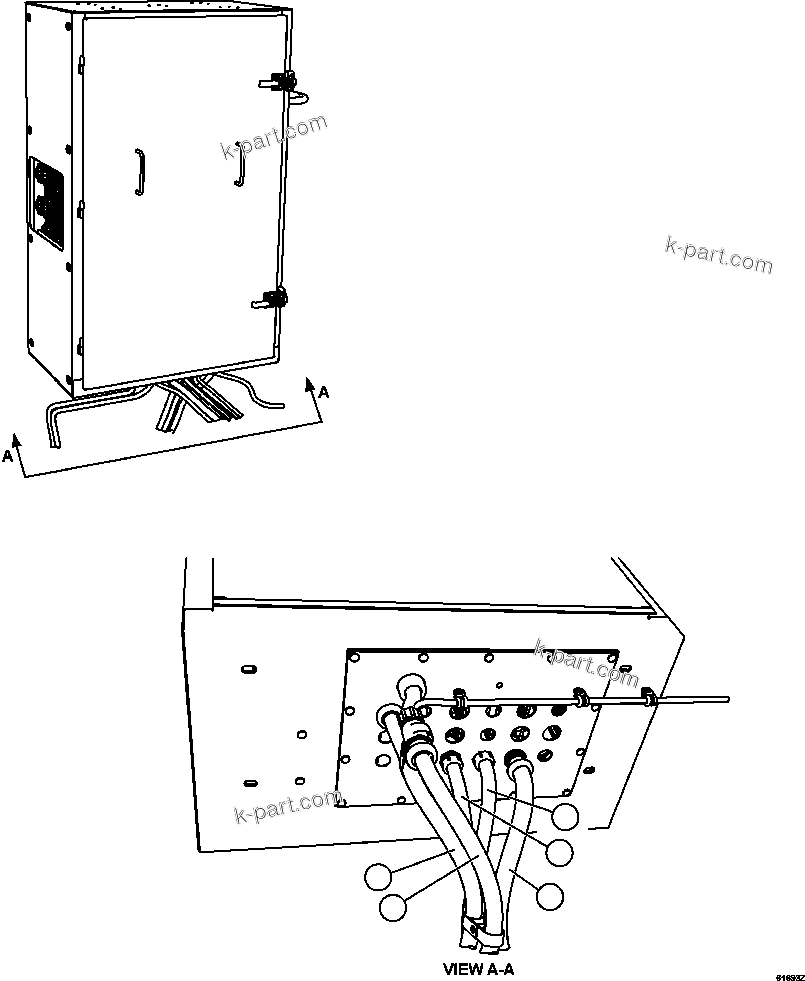 Komatsu parts book diagram for AFE63-B 960E-1K S/N A50009 - A50010    ANGLO SISHEN: AUXILIARY CONTROL CABINET EXTERNAL WIRING  2/2