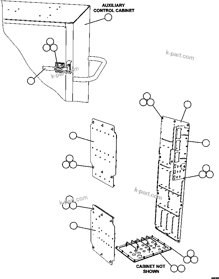 Komatsu parts book diagram for AFE63-B 960E-1K S/N A50009 - A50010    ANGLO SISHEN: AUXILIARY CONTROL CABINET