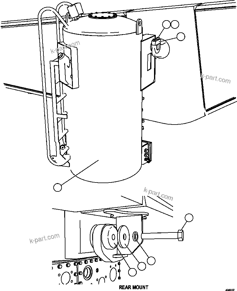 Komatsu parts book diagram for AFE63-B 960E-1K S/N A50009 - A50010    ANGLO SISHEN: HYDRAULIC TANK INSTALLATION