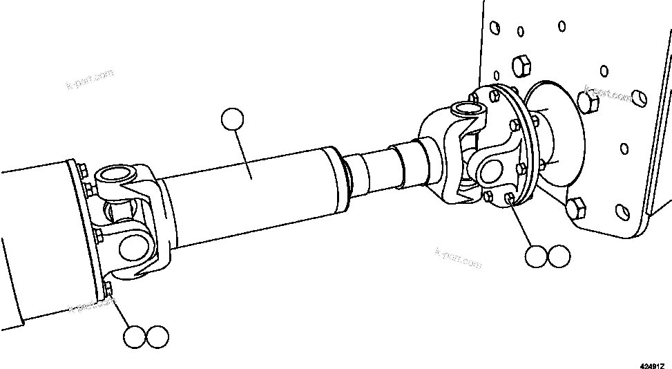Komatsu parts book diagram for AFE63-B 960E-1K S/N A50009 - A50010    ANGLO SISHEN: DRIVESHAFT INSTALLATION
