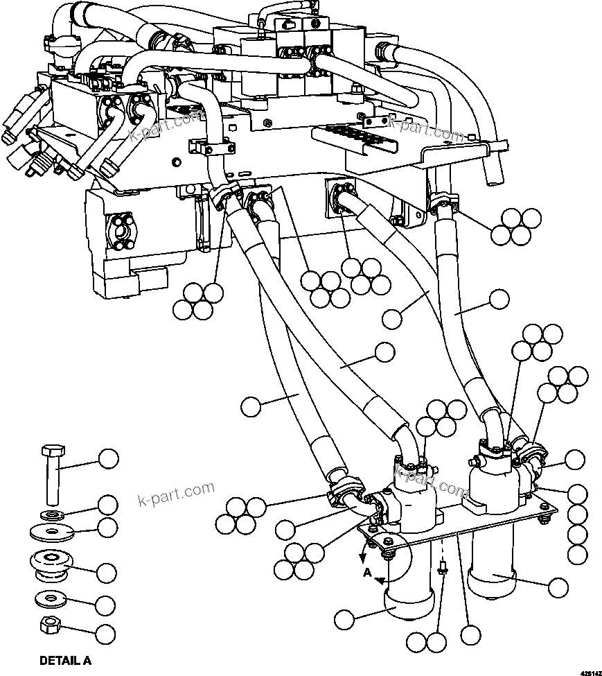 Komatsu parts book diagram for AFE63-B 960E-1K S/N A50009 - A50010    ANGLO SISHEN: PUMP MODULE - BRAKE COOLING & HOIST    2/2