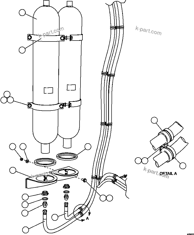 Komatsu parts book diagram for AFE63-B 960E-1K S/N A50009 - A50010    ANGLO SISHEN: BRAKE ACCUMULATOR INSTALLATION
