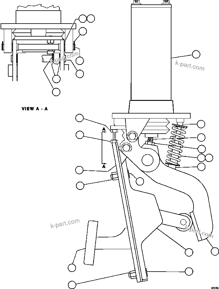 Komatsu parts book diagram for AFE63-B 960E-1K S/N A50009 - A50010    ANGLO SISHEN: RETARD/BRAKE VALVE ASSEMBLY     PC1955