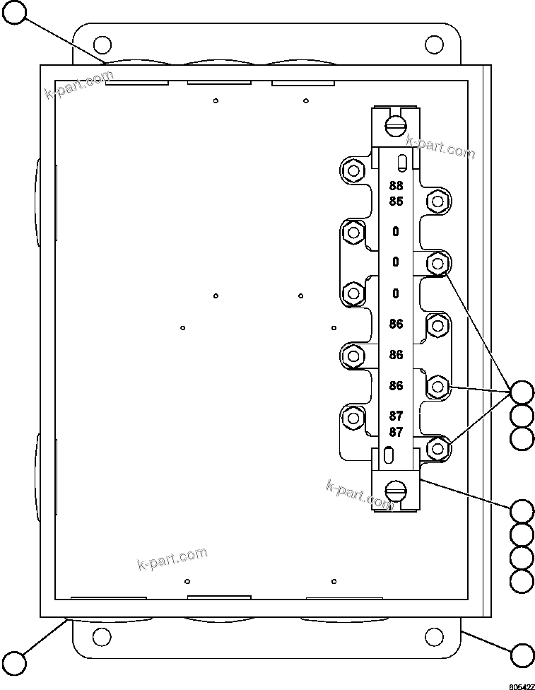 Komatsu parts book diagram for AFE63-B 960E-1K S/N A50009 - A50010    ANGLO SISHEN: HOTSTART BOX ASSEMBLY            EJ5557