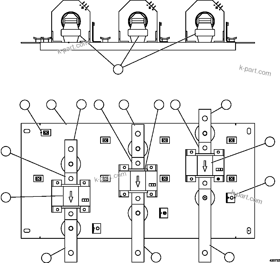 Komatsu parts book diagram for AFE63-B 960E-1K S/N A50009 - A50010    ANGLO SISHEN: TRANSDUCER ASSEMBLY            XA4823