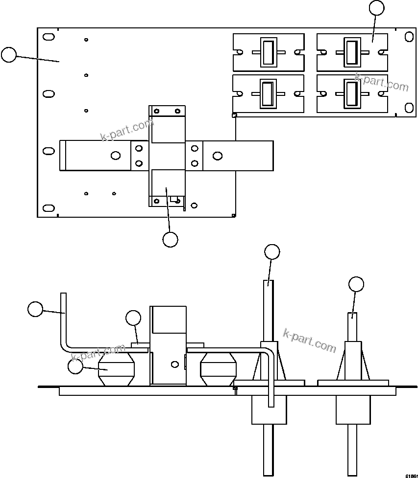 Komatsu parts book diagram for AFE63-B 960E-1K S/N A50009 - A50010    ANGLO SISHEN: TERMINAL PANEL ASSEMBLY   XA5399