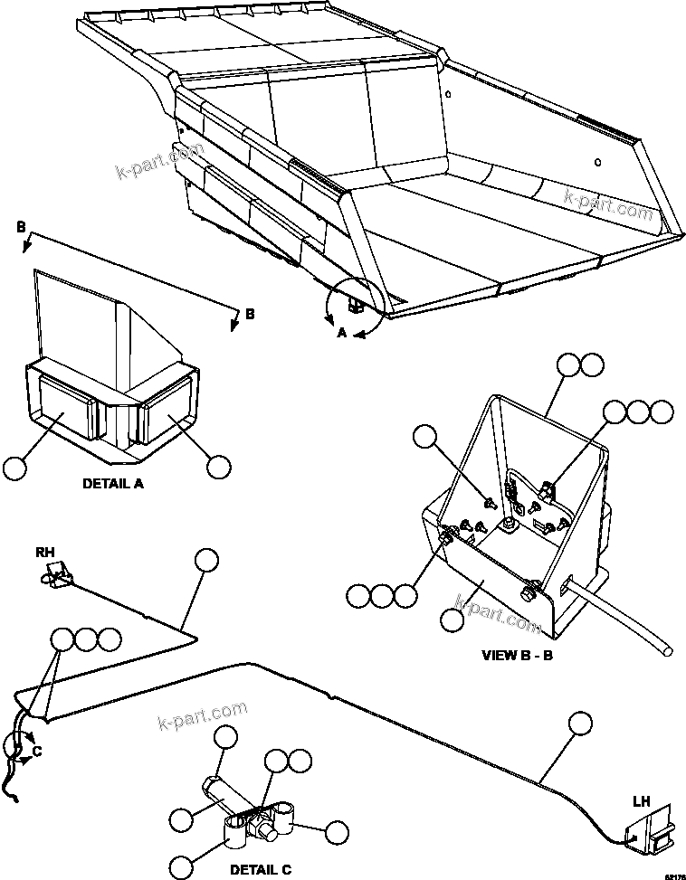 Komatsu parts book diagram for AFE67-B 960E-2 S/N A30074 - A30083, A30089 - A30091, A30093 - A30095 & A30098 - A30106  ESCONDIDA: BODY CLEARANCE LIGHTS