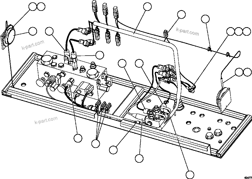 Komatsu parts book diagram for AFE67-B 960E-2 S/N A30074 - A30083, A30089 - A30091, A30093 - A30095 & A30098 - A30106  ESCONDIDA: HYDRAULIC BRAKE CABINET INTERNAL WIRING