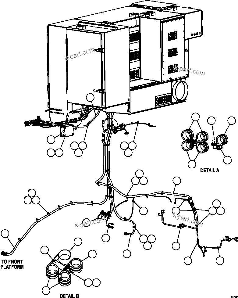 Komatsu parts book diagram for AFE67-B 960E-2 S/N A30074 - A30083, A30089 - A30091, A30093 - A30095 & A30098 - A30106  ESCONDIDA: AUXILIARY CONTROL CABINET EXTERNAL WIRING  2/3