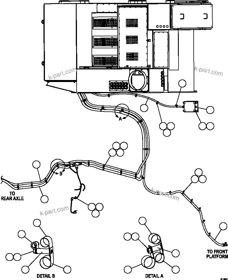 Komatsu parts book diagram for AFE67-B 960E-2 S/N A30074 - A30083, A30089 - A30091, A30093 - A30095 & A30098 - A30106  ESCONDIDA: AUXILIARY CONTROL CABINET EXTERNAL WIRING  3/3