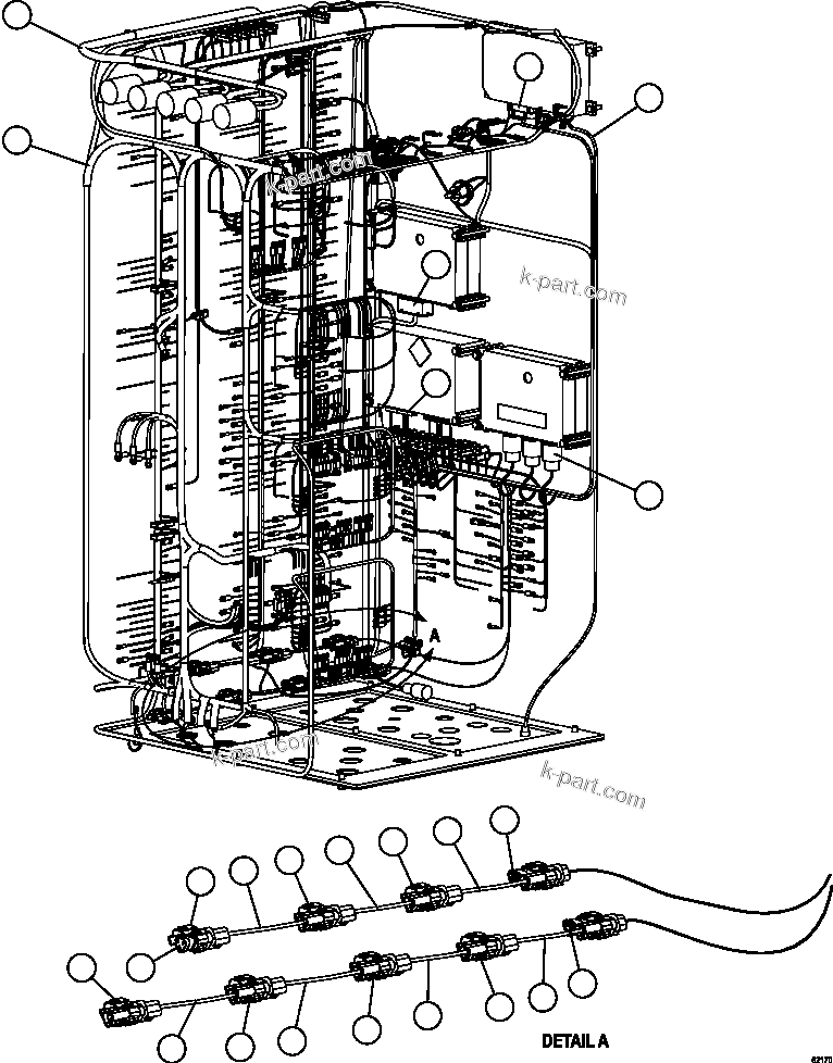 Komatsu parts book diagram for AFE67-B 960E-2 S/N A30074 - A30083, A30089 - A30091, A30093 - A30095 & A30098 - A30106  ESCONDIDA: AUXILIARY CONTROL CABINET - INTERNAL WIRING