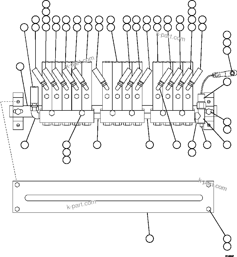 Komatsu parts book diagram for AFE67-B 960E-2 S/N A30074 - A30083, A30089 - A30091, A30093 - A30095 & A30098 - A30106  ESCONDIDA: AUTOMATIC LUBRICATION SYSTEM - REAR AXLE