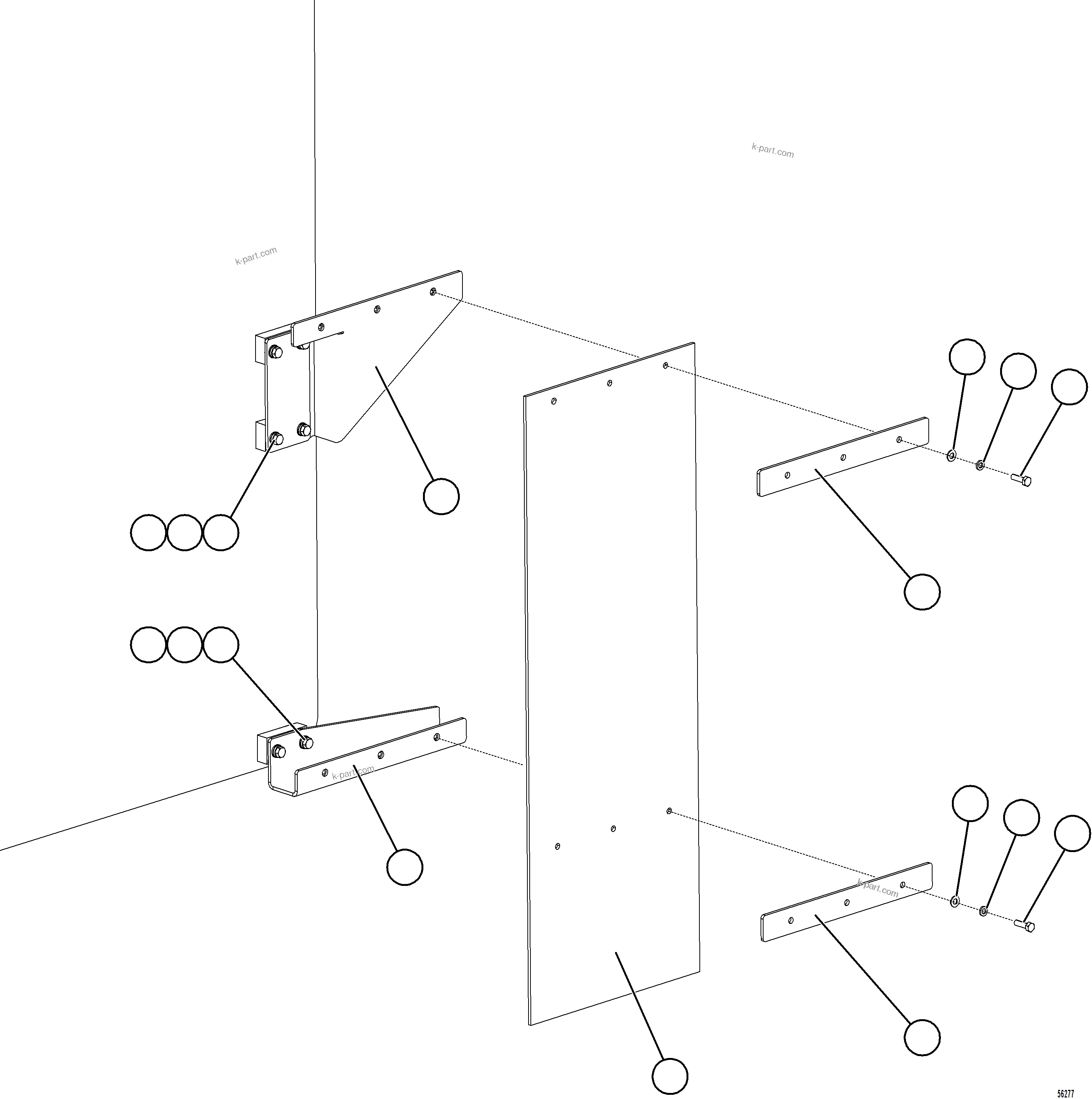 Komatsu parts book diagram for AFE69-A 730E-8 S/N A40002 HAILE GOLD MINE: FUEL TANK MUD FLAPS    1/2