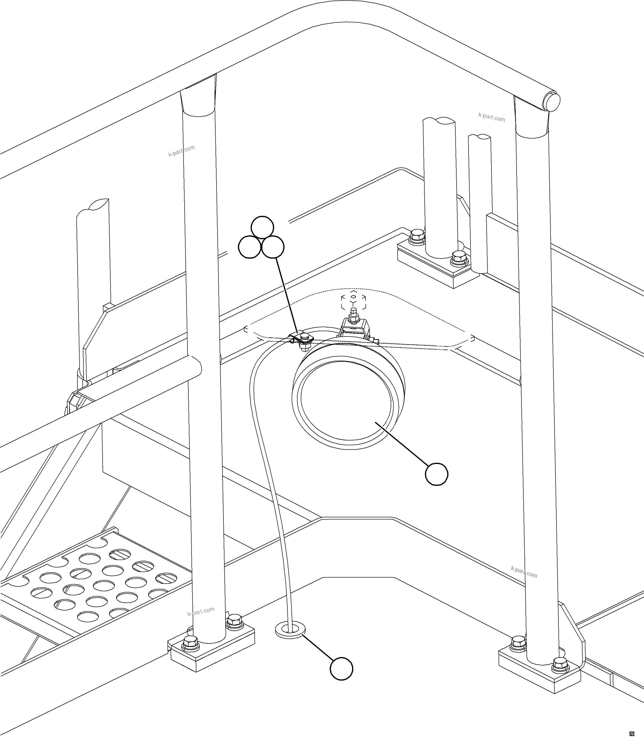 Komatsu parts book diagram for AFE69-A 730E-8 S/N A40002 HAILE GOLD MINE: LADDER LIGHT    2/2