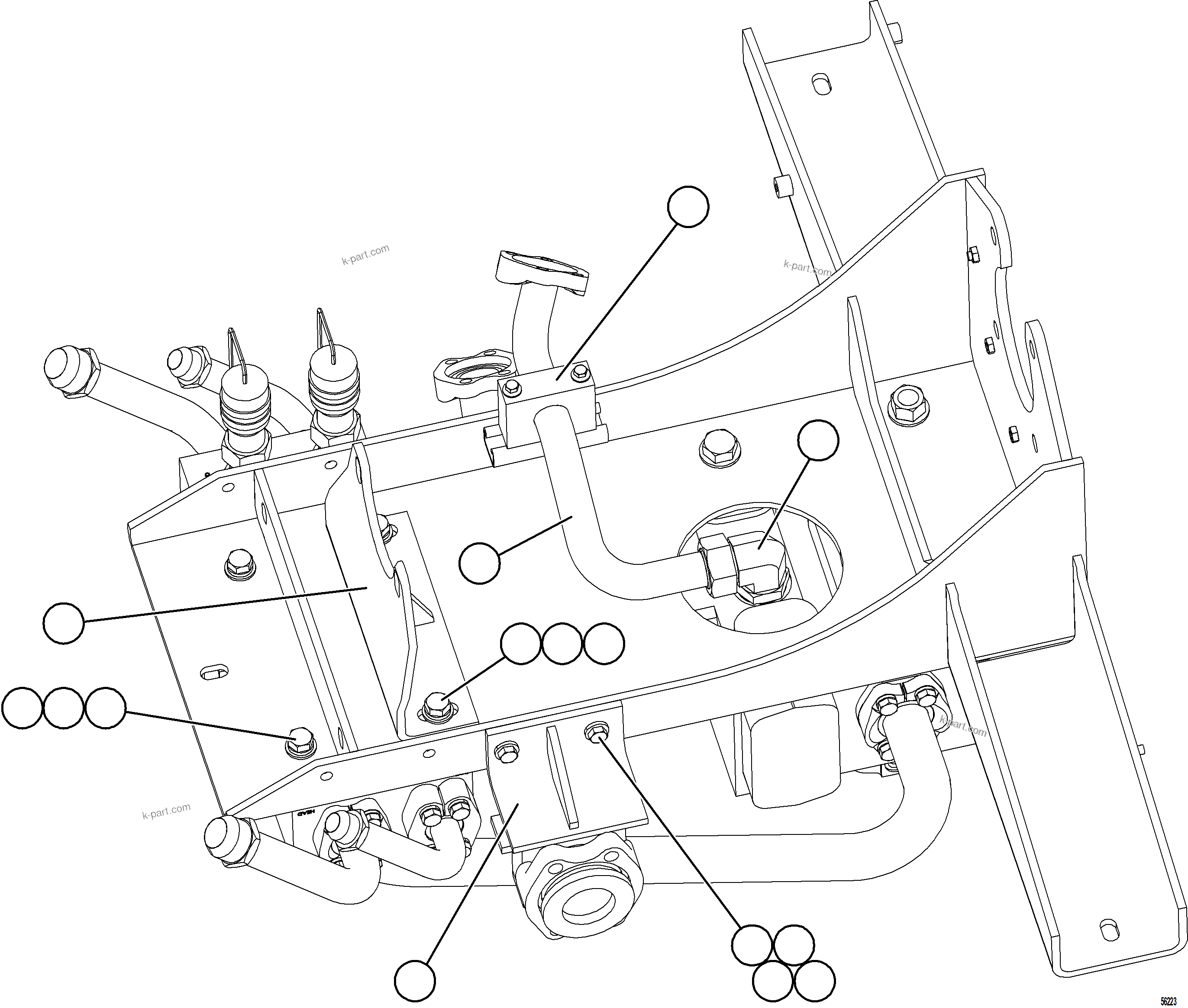 Komatsu parts book diagram for AFE69-A 730E-8 S/N A40002 HAILE GOLD MINE: PUMP MODULE    3/3