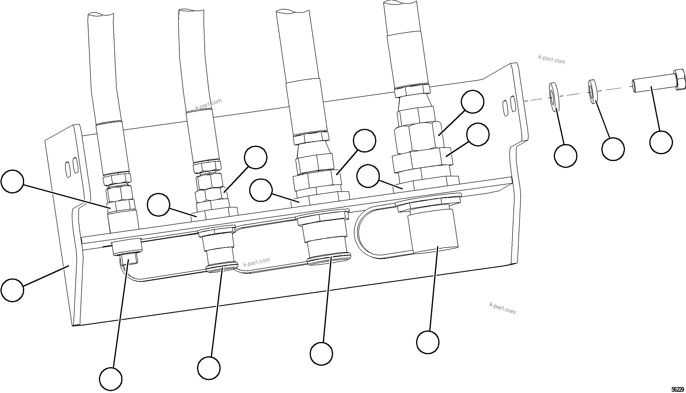 Komatsu parts book diagram for AFE69-A 730E-8 S/N A40002 HAILE GOLD MINE: SERVICE CENTER - FILL STATION