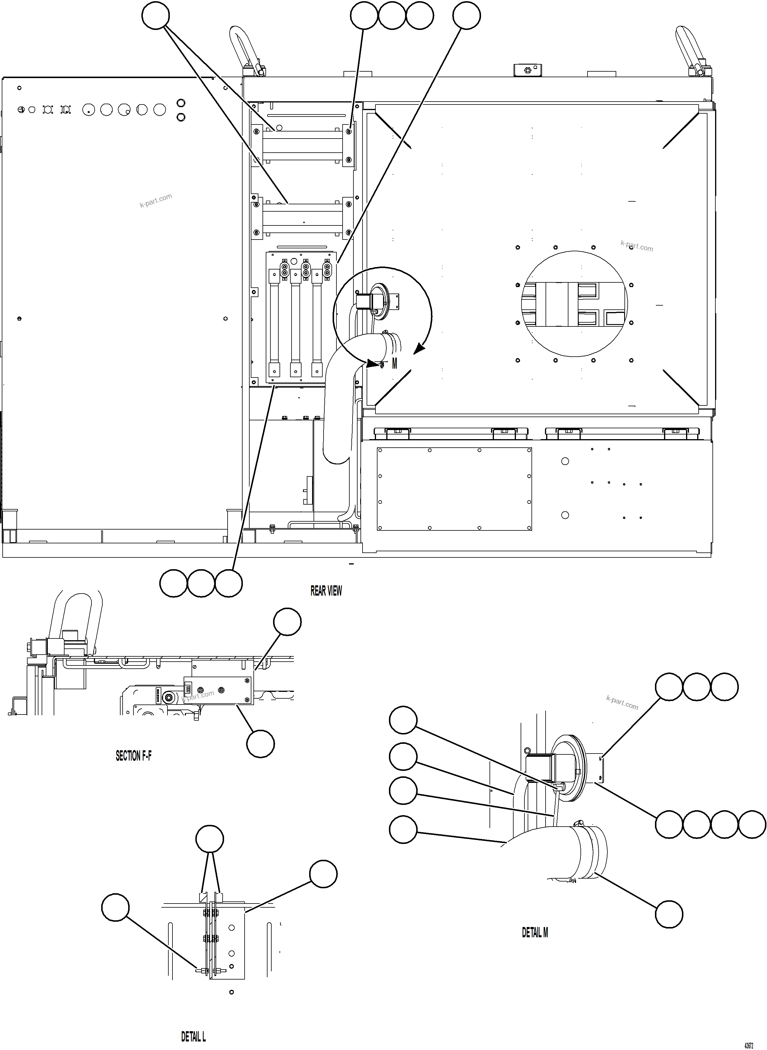 Komatsu parts book diagram for AFE69-A 730E-8 S/N A40002 HAILE GOLD MINE: CONTROL CABINET     6/6
