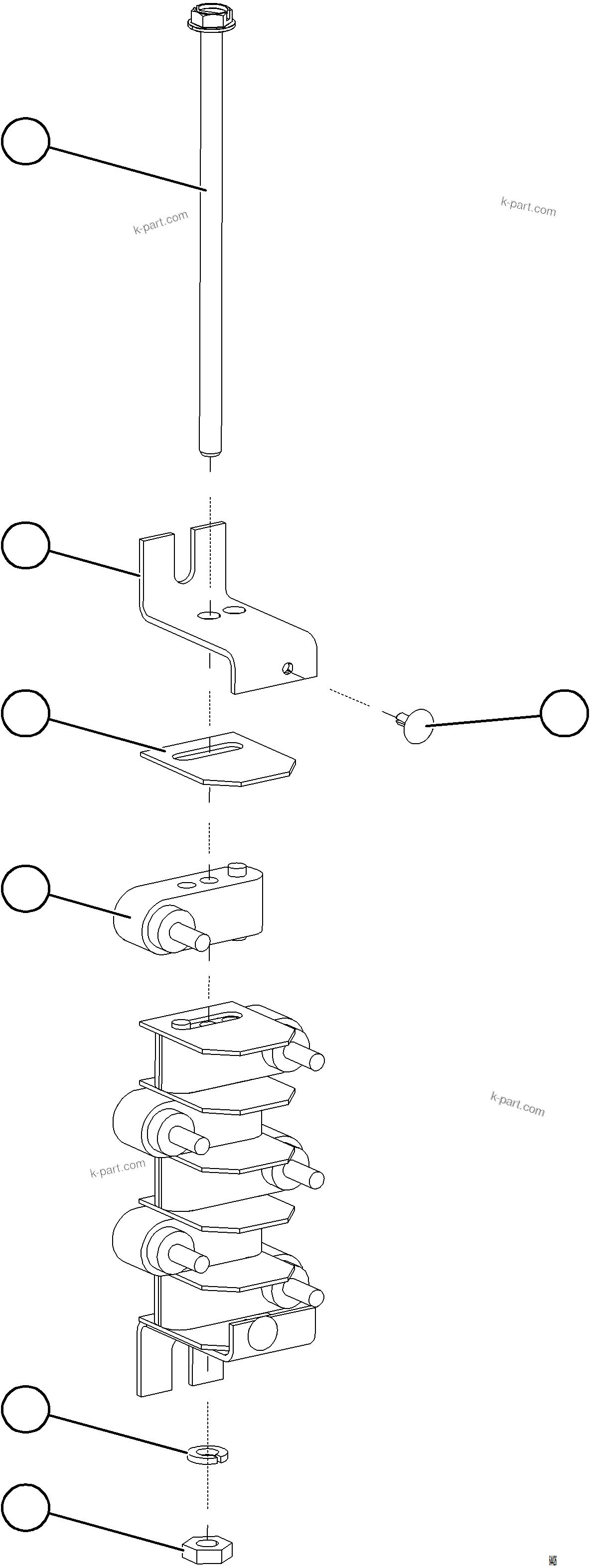 Komatsu parts book diagram for AFE69-A 730E-8 S/N A40002 HAILE GOLD MINE: TERMINAL BOARD          VS6690
