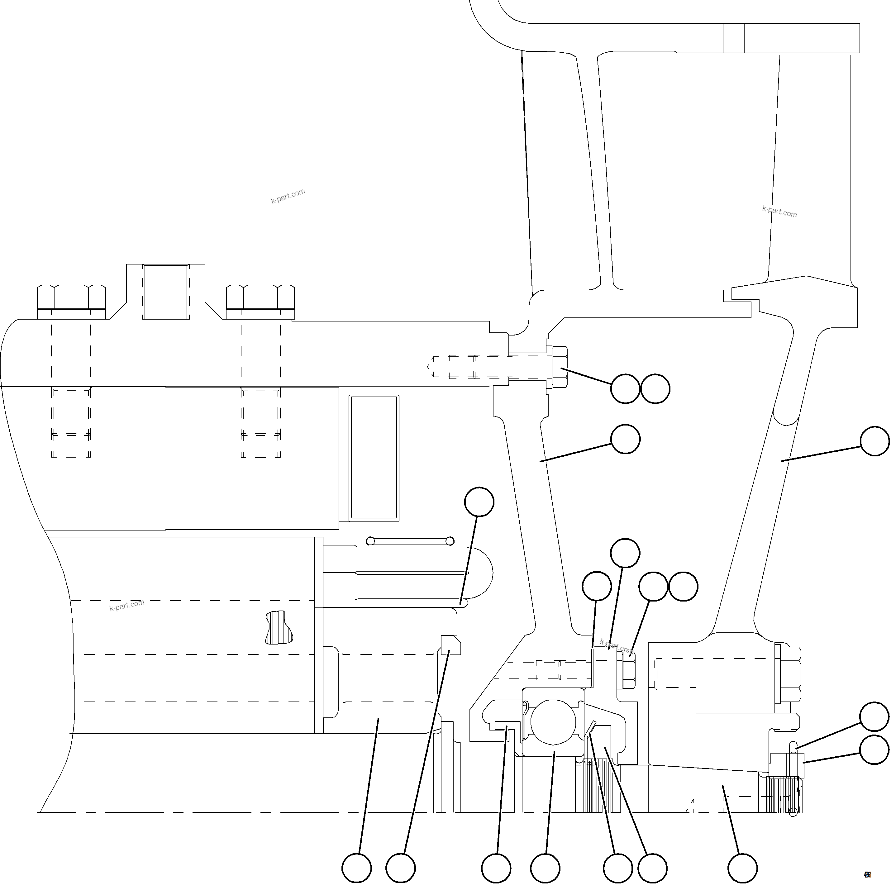 Komatsu parts book diagram for AFE69-A 730E-8 S/N A40002 HAILE GOLD MINE: RETARDING GRID BLOWER MOTOR  3/5    XA4558