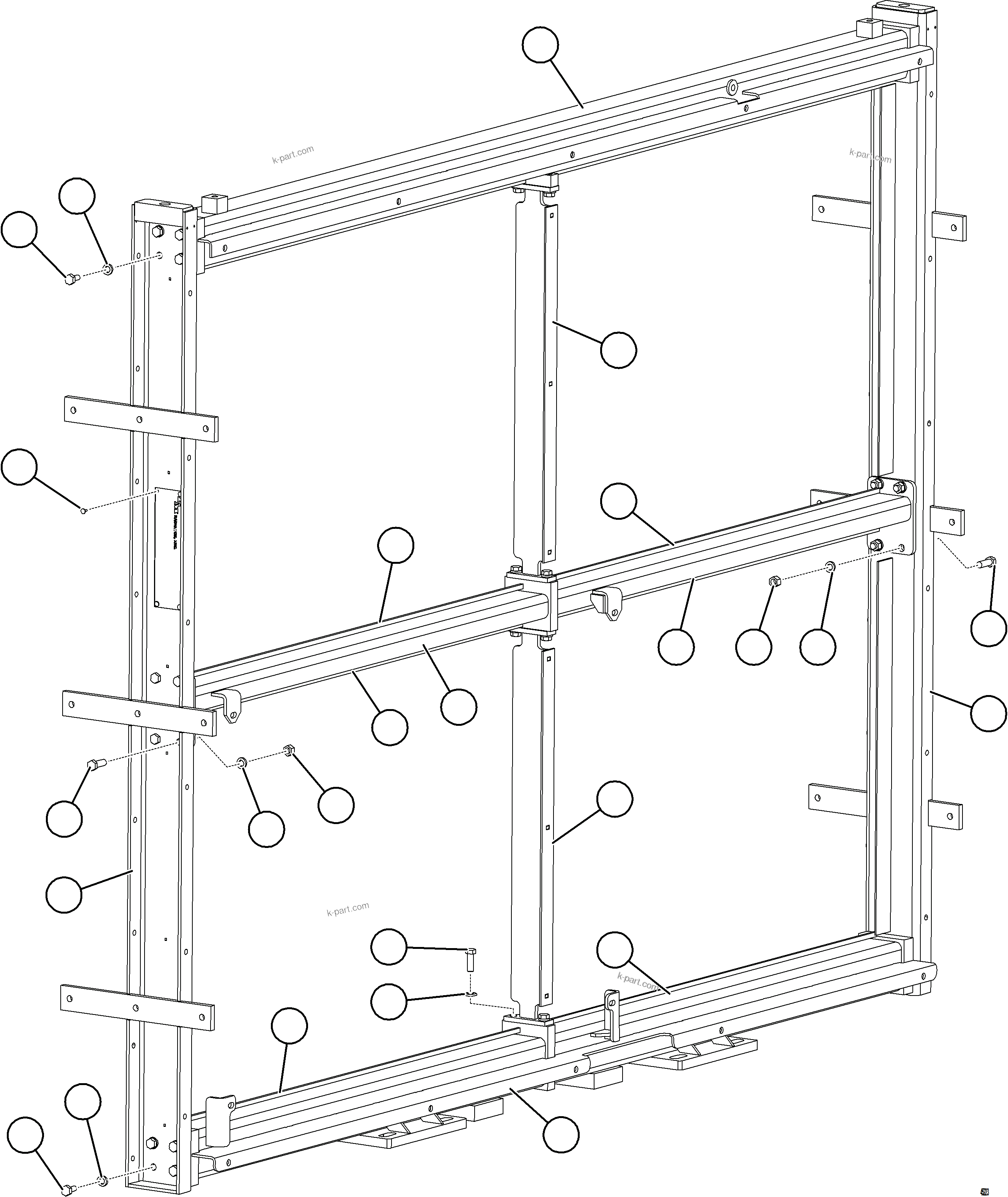 Komatsu parts book diagram for AFE69-F 730E-8 S/N A40018 - A40034 NATALKA: RADIATOR, AFTERCOOLER (LTC)     58D-03-80100