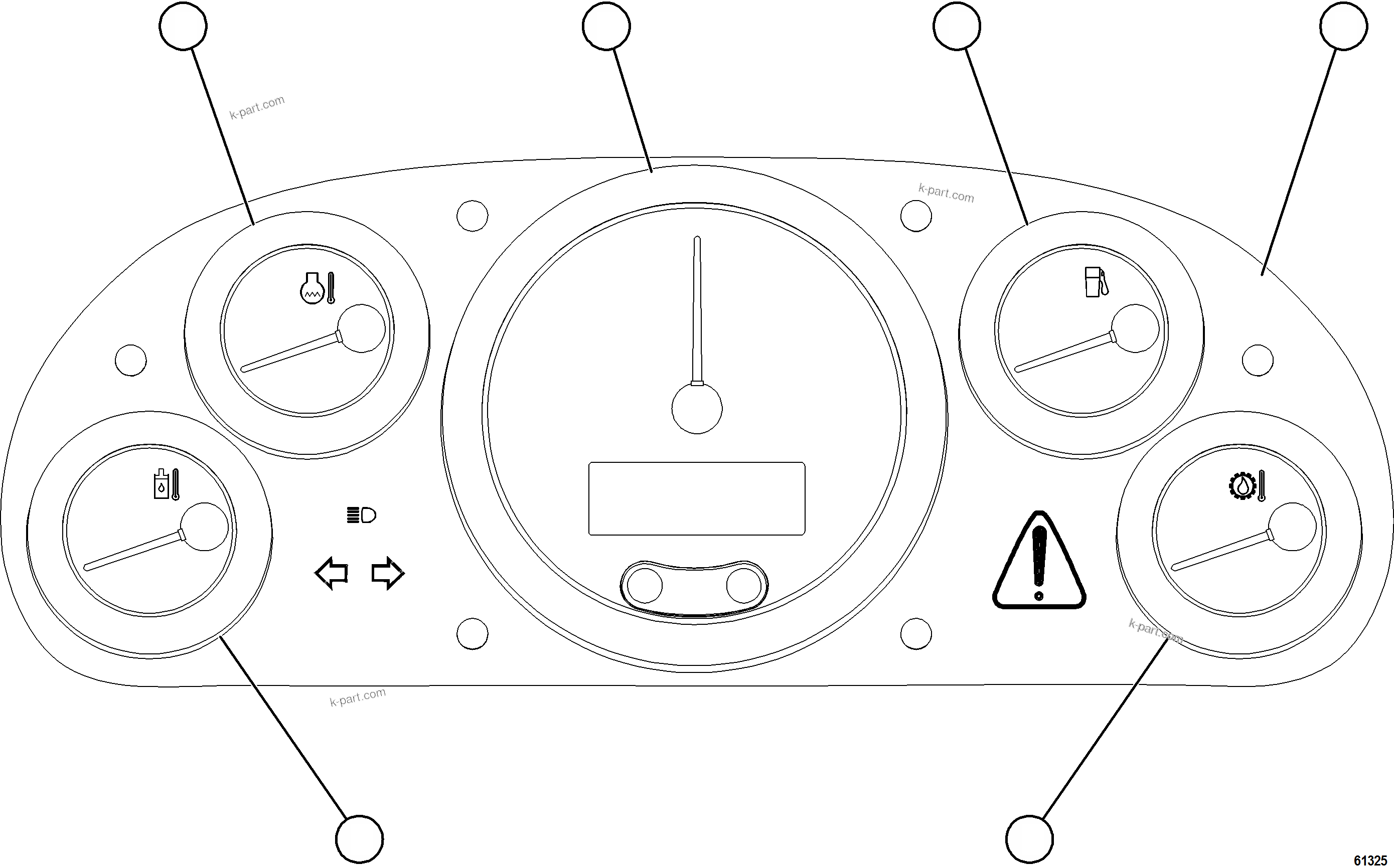 Komatsu parts book diagram for AFE69-F 730E-8 S/N A40018 - A40034 NATALKA: GAUGE PANEL