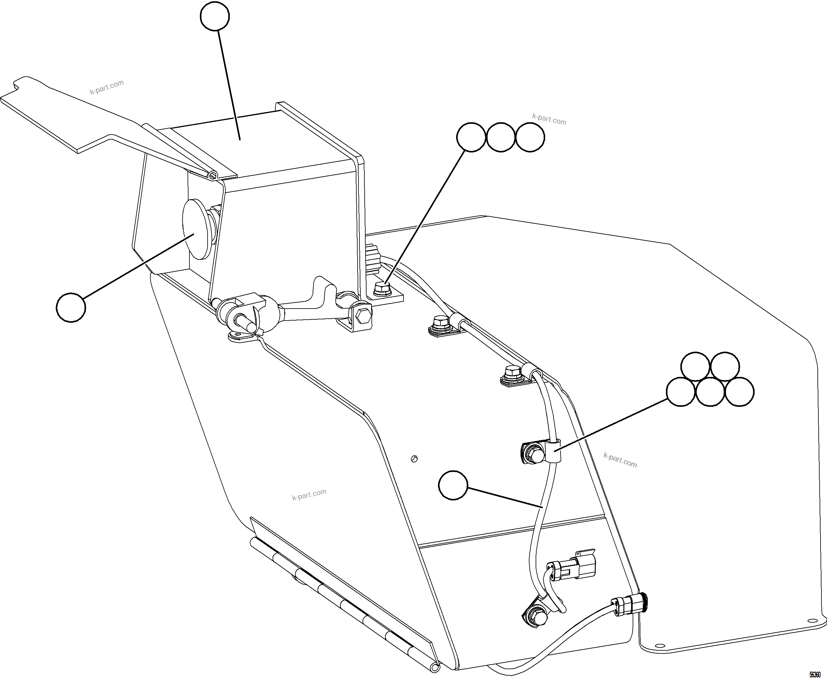 Komatsu parts book diagram for AFE69-F 730E-8 S/N A40018 - A40034 NATALKA: EMERGENCY SHUTDOWN SWITCH INSTALLATION