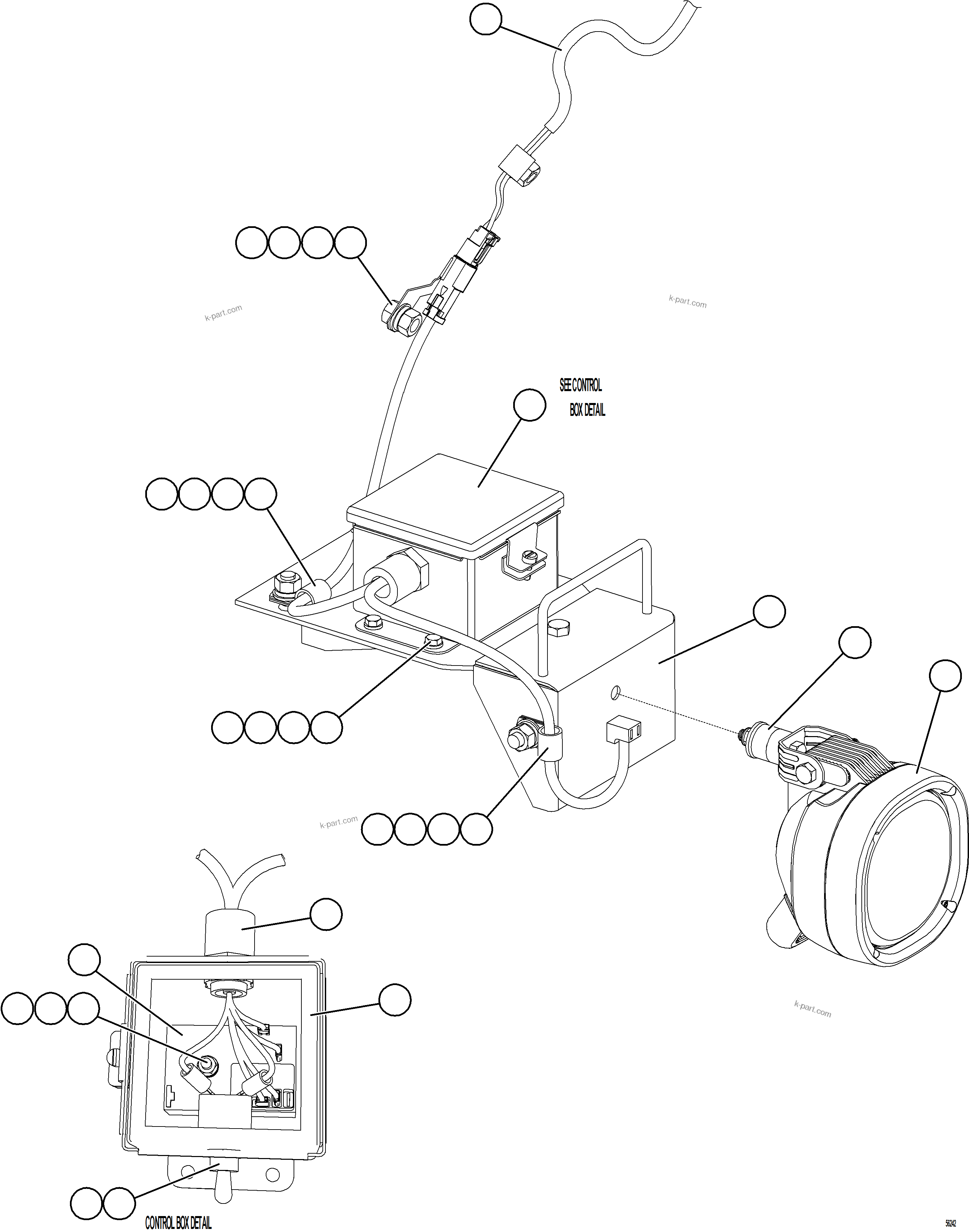 Komatsu parts book diagram for AFE69-F 730E-8 S/N A40018 - A40034 NATALKA: REAR AXLE SERVICE LIGHT