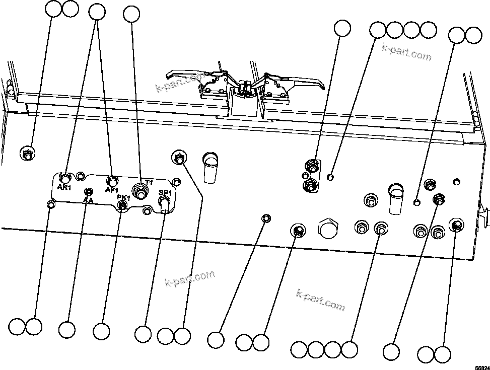 Komatsu parts book diagram for AFE69-F 730E-8 S/N A40018 - A40034 NATALKA: HYDRAULIC BRAKE CABINET    2/6