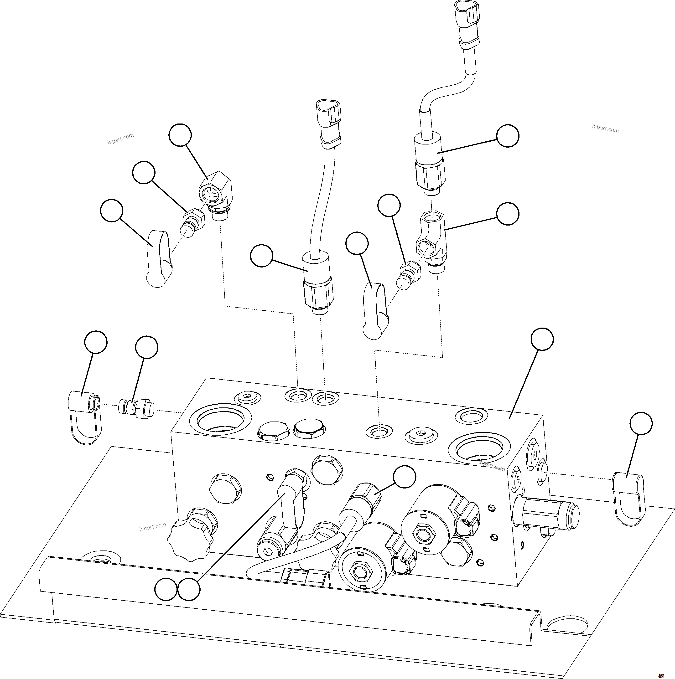 Komatsu parts book diagram for AFE69-F 730E-8 S/N A40018 - A40034 NATALKA: HYDRAULIC BRAKE CABINET    4/6