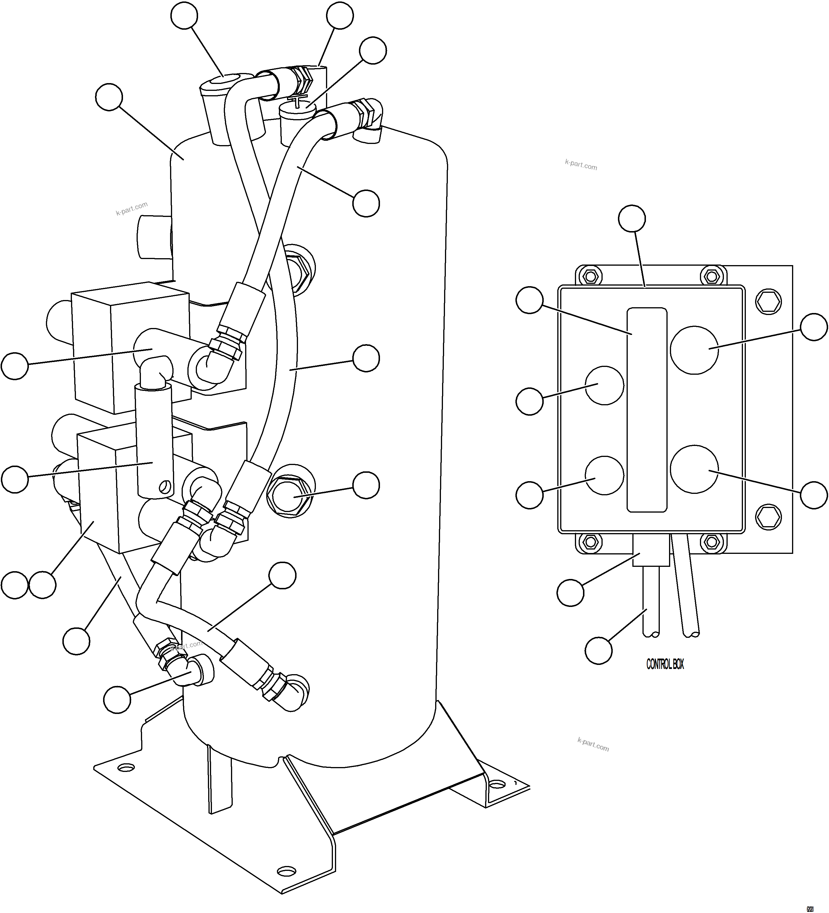 Komatsu parts book diagram for AFE69-F 730E-8 S/N A40018 - A40034 NATALKA: RESERVE SYSTEM KIT   58E-61-00210