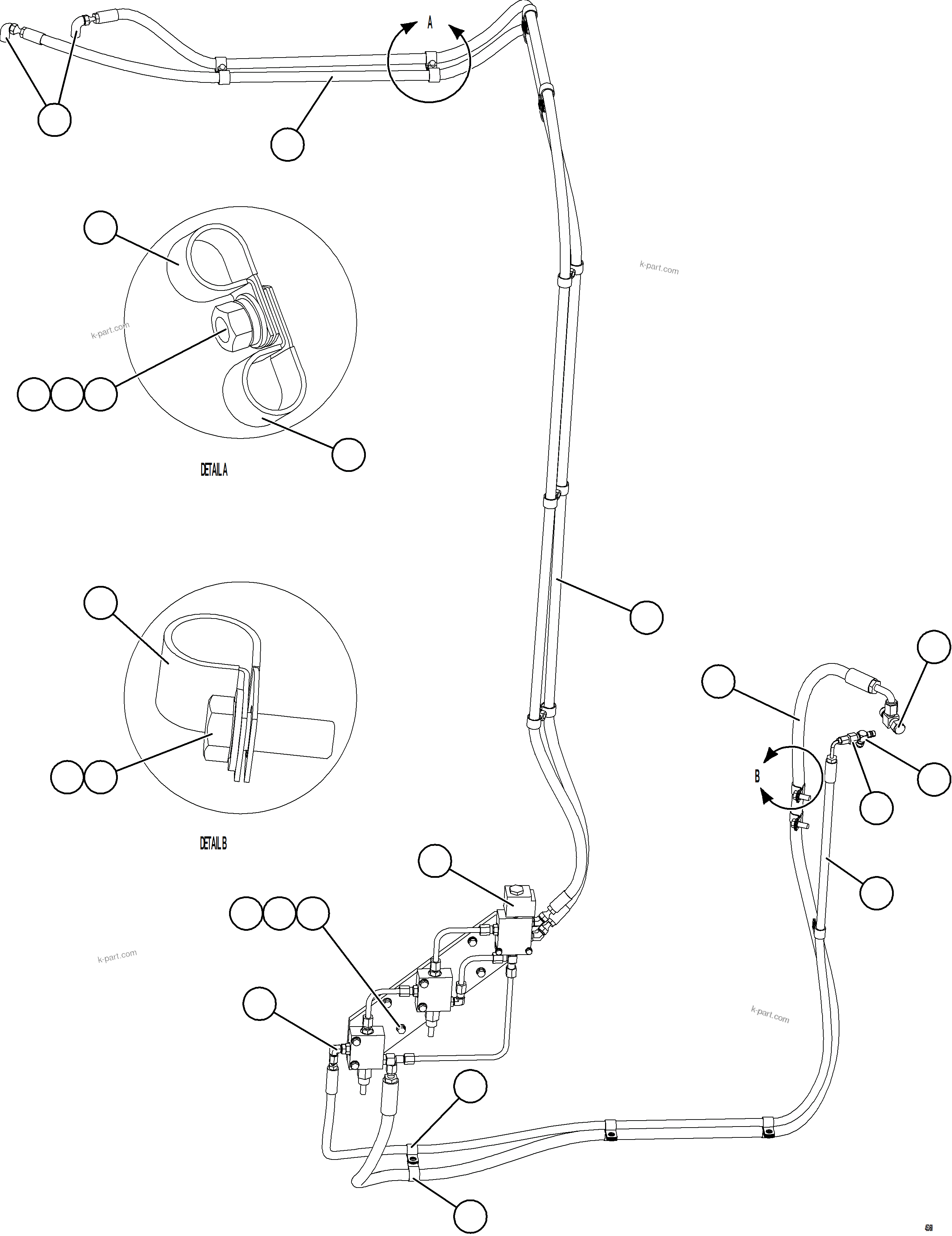 Komatsu parts book diagram for AFE69-F 730E-8 S/N A40018 - A40034 NATALKA: RADIATOR SHUTTER INSTALLATION   2/2