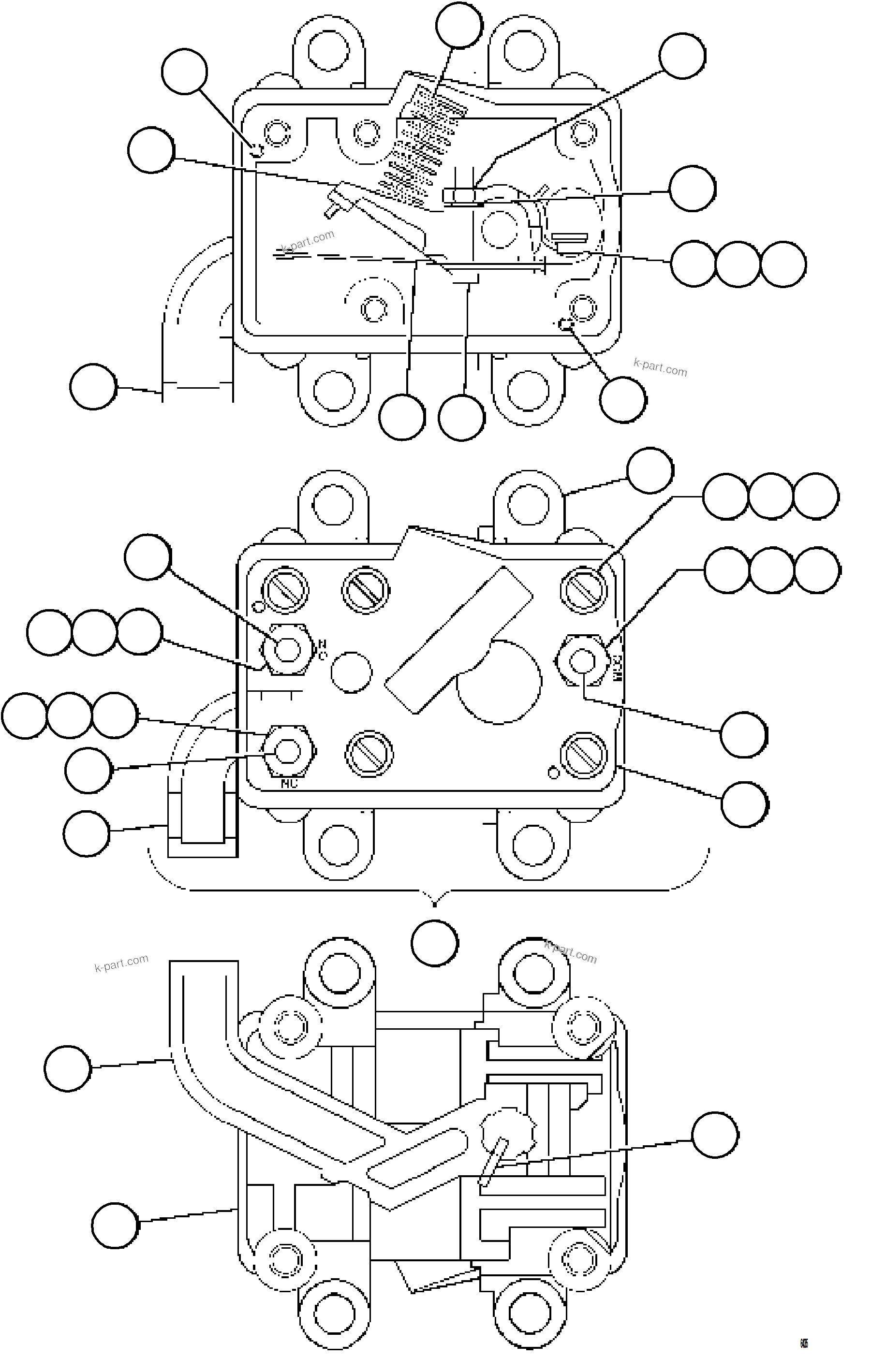 Komatsu parts book diagram for AFE69-F 730E-8 S/N A40018 - A40034 NATALKA: POSITION SENSOR INTERLOCK    VE3530