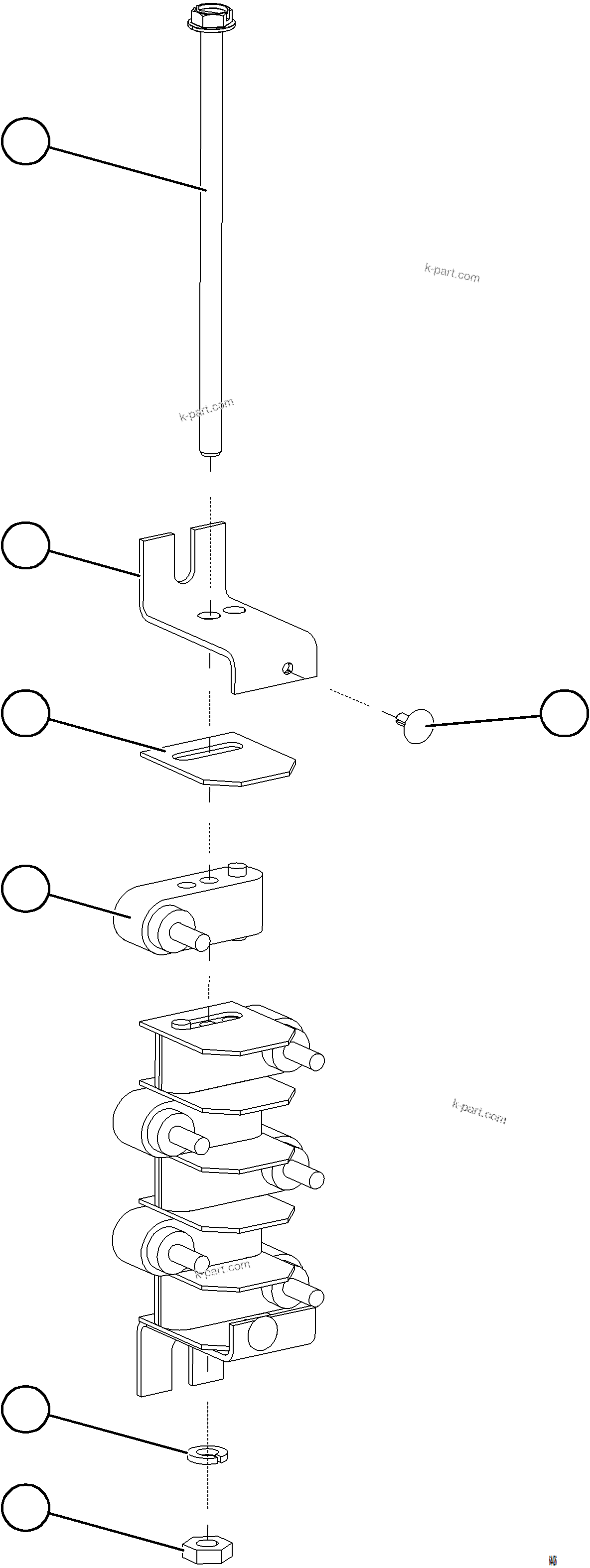 Komatsu parts book diagram for AFE69-F 730E-8 S/N A40018 - A40034 NATALKA: TERMINAL BOARD          VS6690