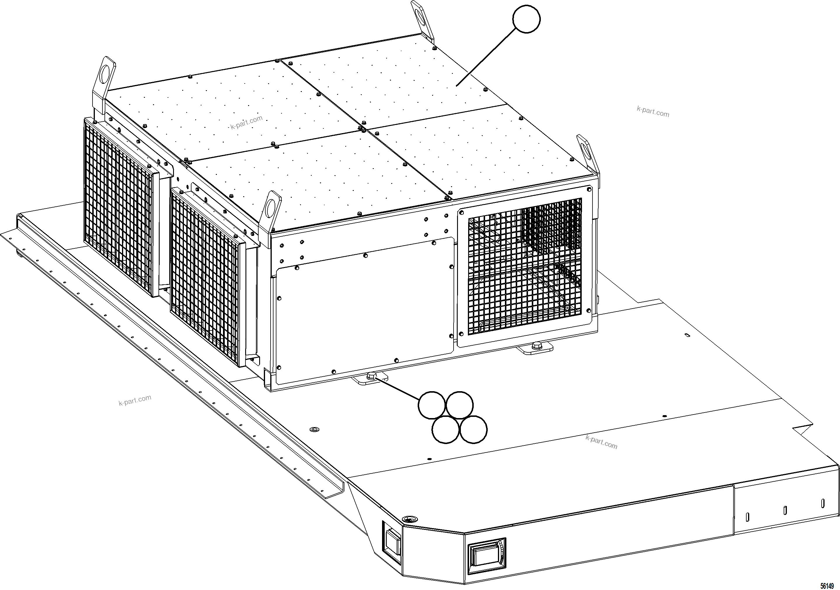 Komatsu parts book diagram for AFE69-F 730E-8 S/N A40018 - A40034 NATALKA: RETARDING GRID INSTALLATION
