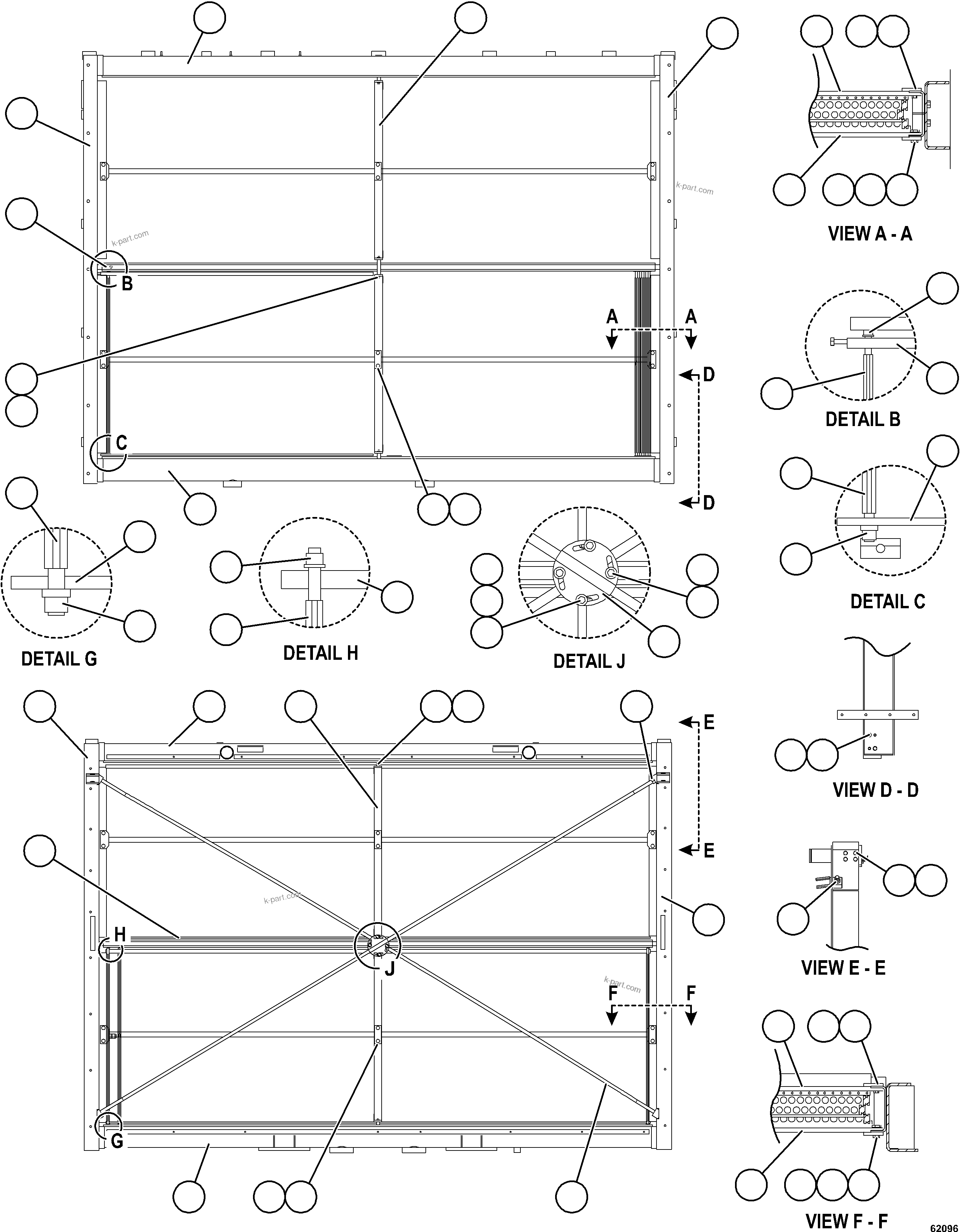 Komatsu parts book diagram for AFE73-B 980E-4 S/N A40031 - A40032 ANTAMINA: LOW & HIGH TEMPERATURE CORES