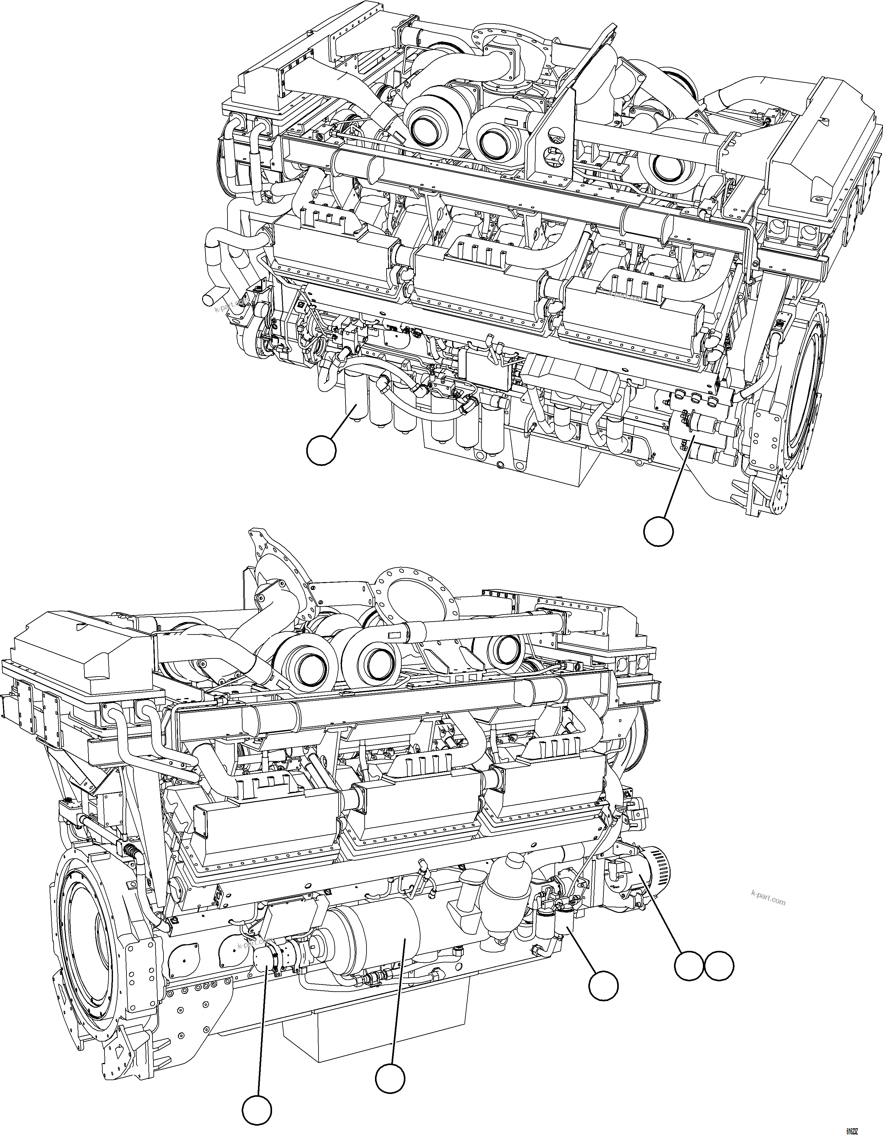Komatsu parts book diagram for AFE73-B 980E-4 S/N A40031 - A40032 ANTAMINA: ENGINE MISCELLANEOUS