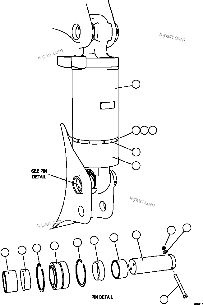 Komatsu parts book diagram for AFE73-B 980E-4 S/N A40031 - A40032 ANTAMINA: REAR SUSPENSION INSTALLATION