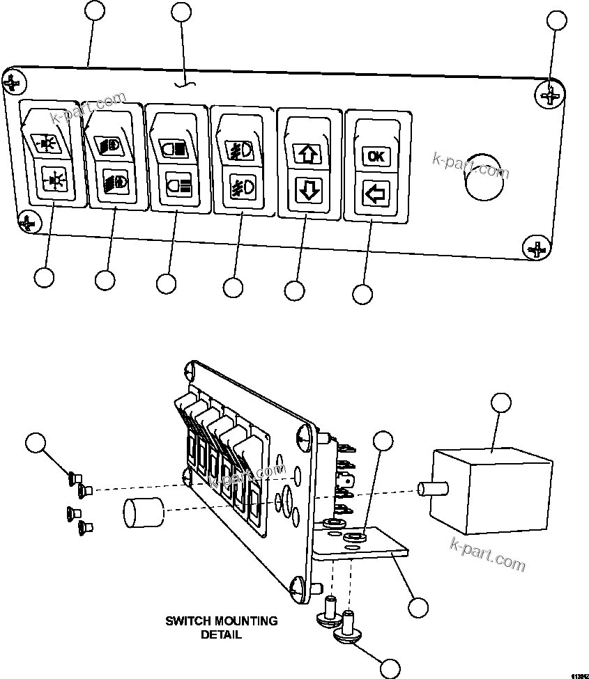 Komatsu parts book diagram for AFE73-B 980E-4 S/N A40031 - A40032 ANTAMINA: LOWER LH DASH MODULE